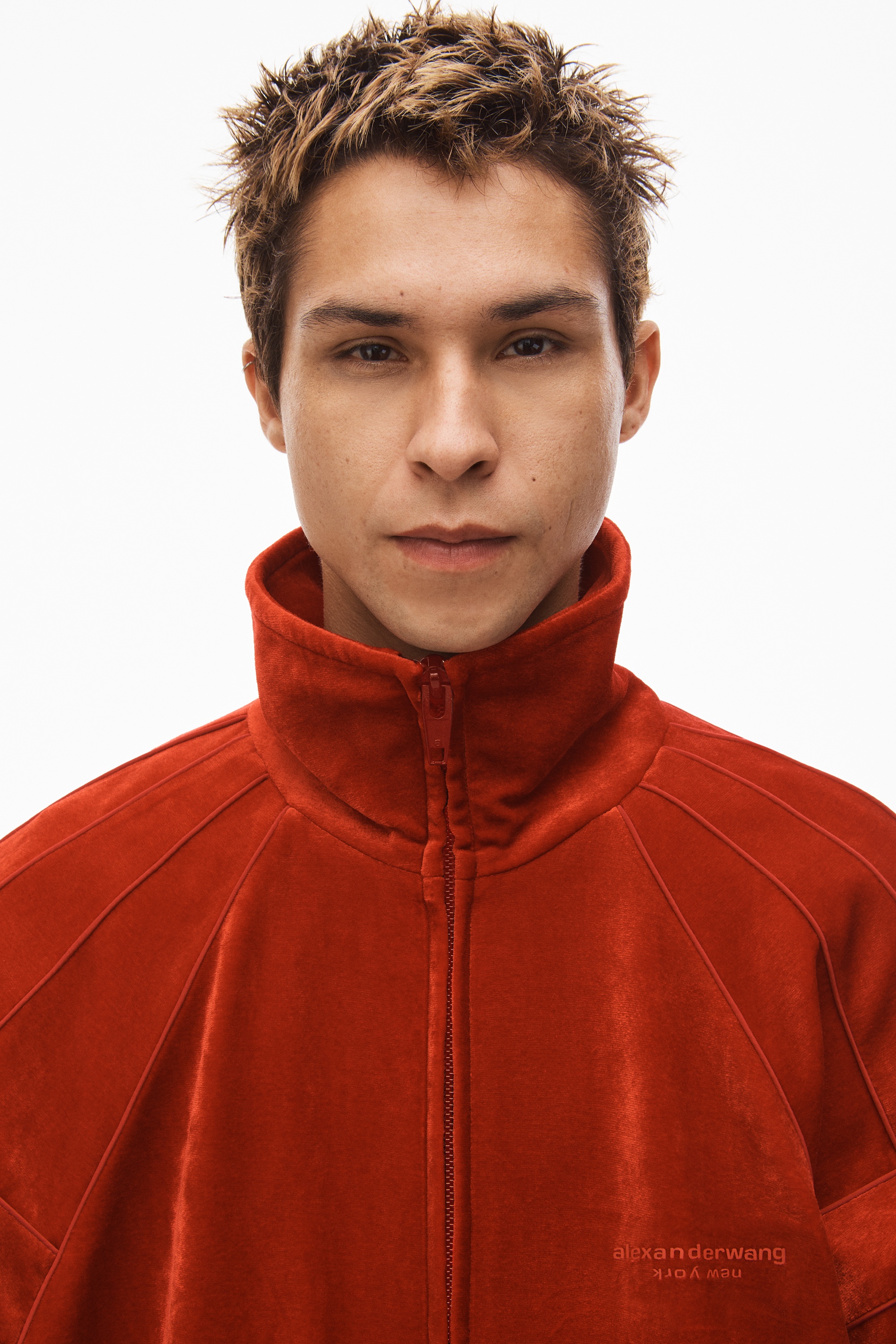 TRACK JACKET IN CRUSHED VELOUR - 4