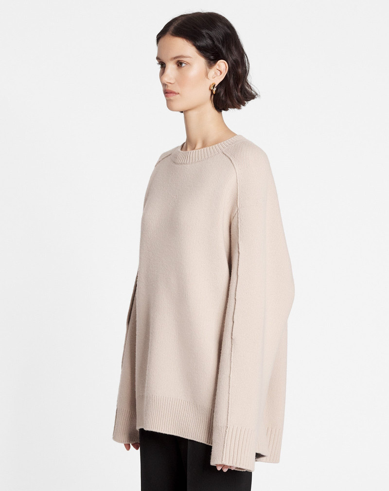 WOOL AND CASHMERE ROUND-NECK CAPE SWEATER 4