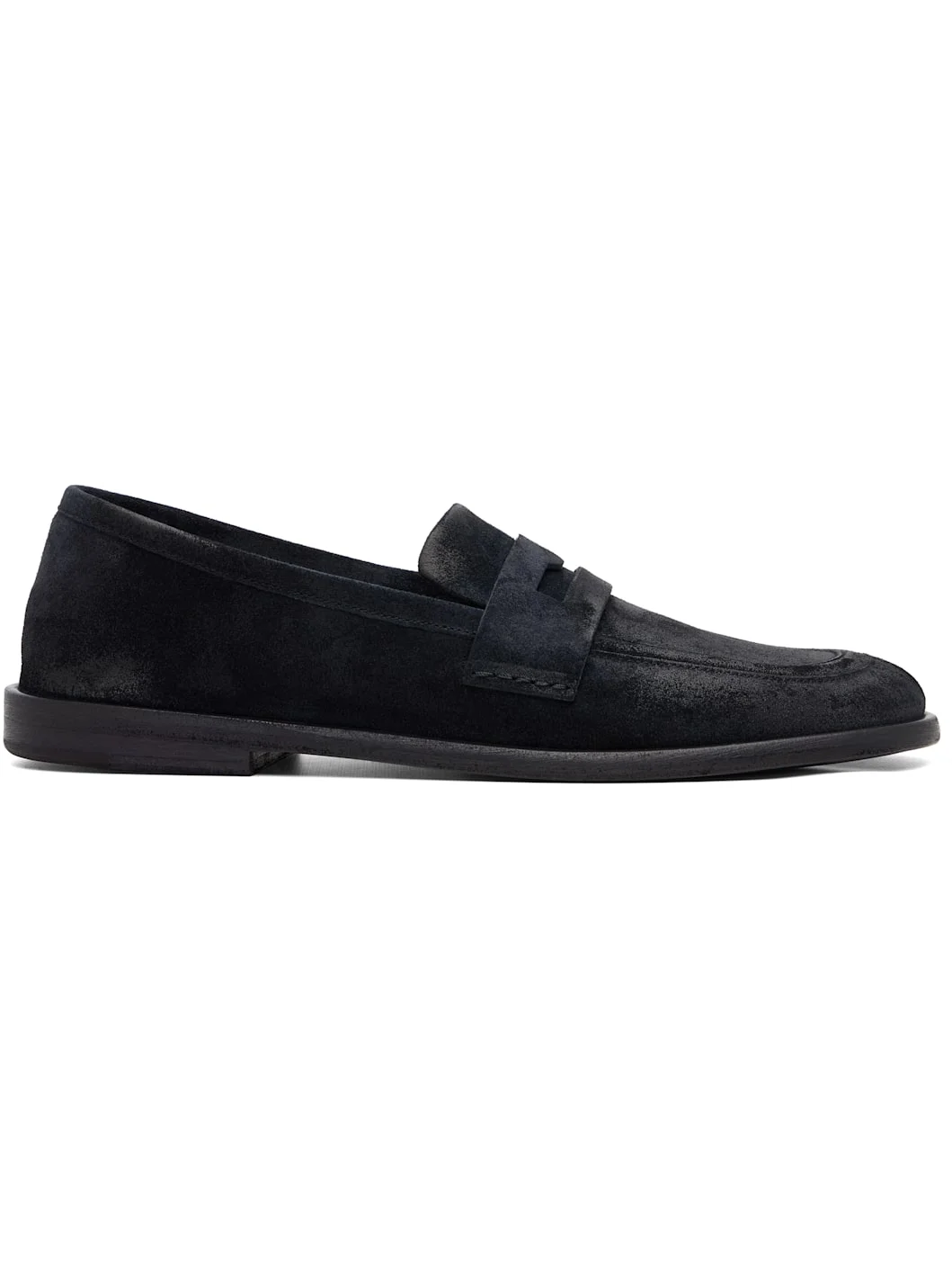 Navy Stesa Reversed Leather Loafers - 1