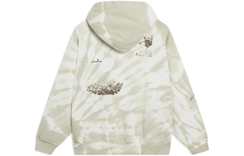 Li-Ning Li-Ning Chinese Culture Graphic Tie-Dye Hoodie 'Grey' AWDT261-2 outlook