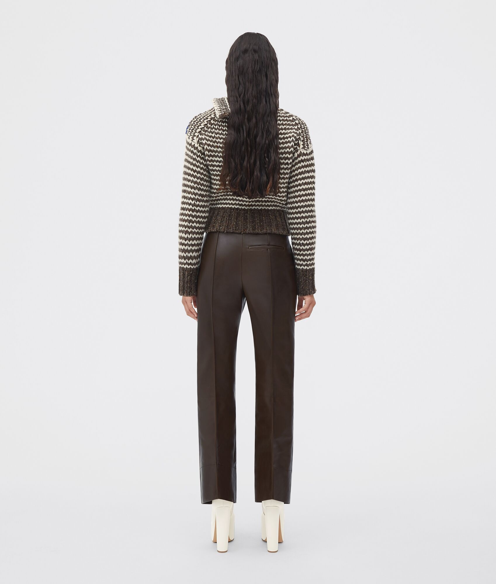 wool zig-zag jumper - 3