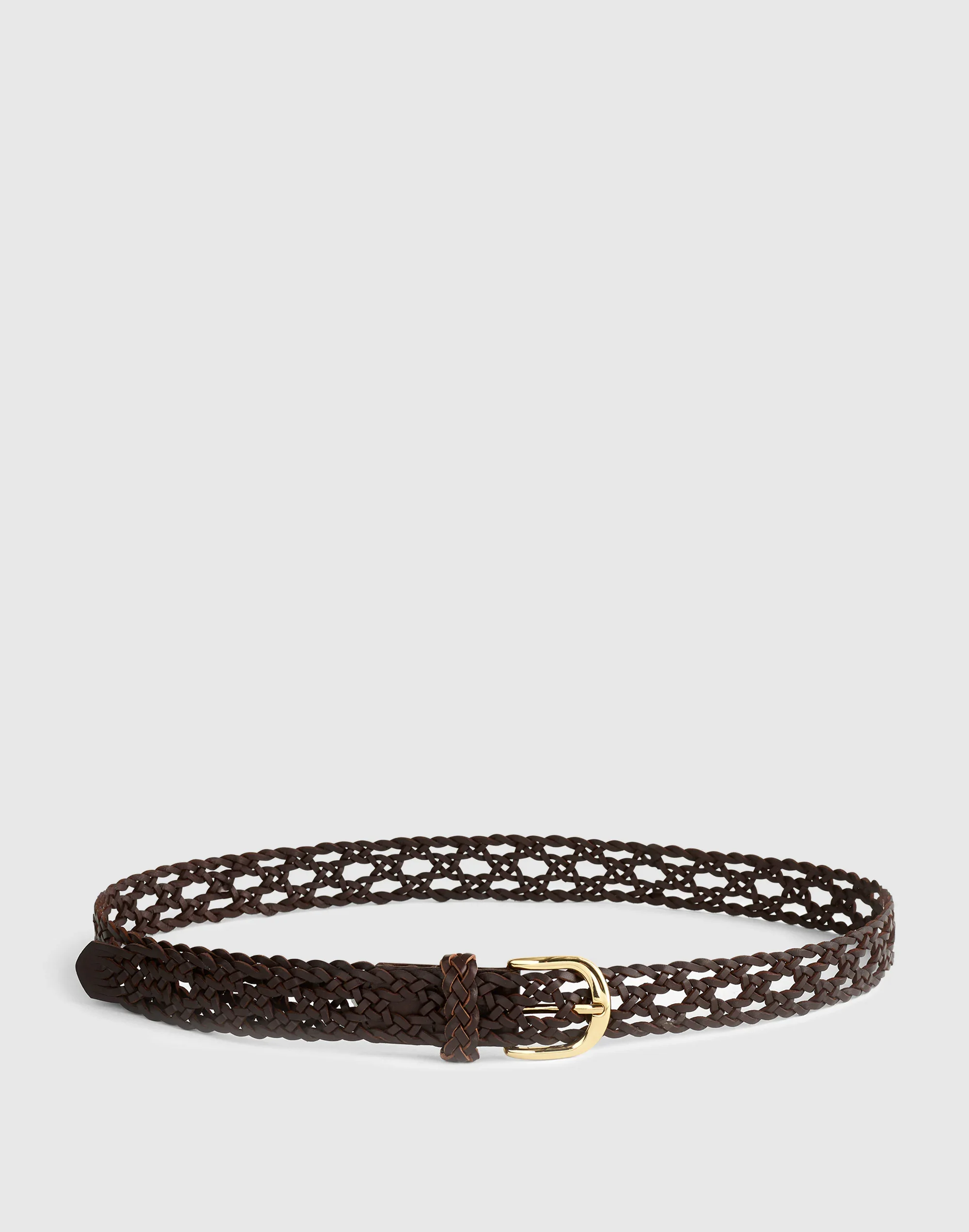 Open-Weave Wide Belt in Leather - 1