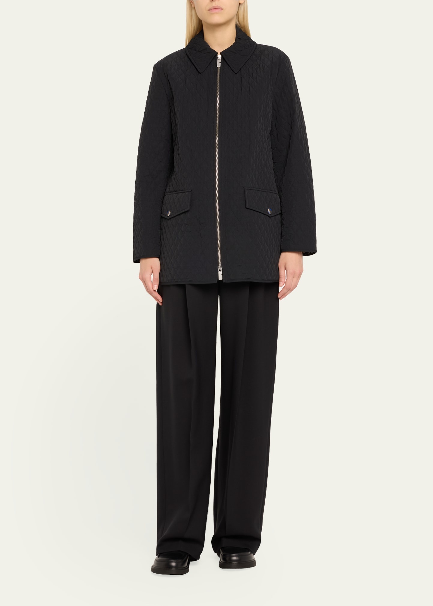 Quilted Nylon Shirt Jacket - 2