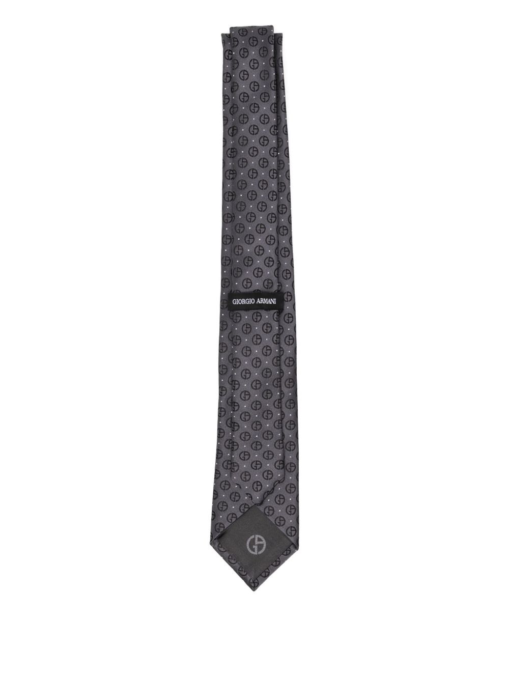 monogram silk tie - 2