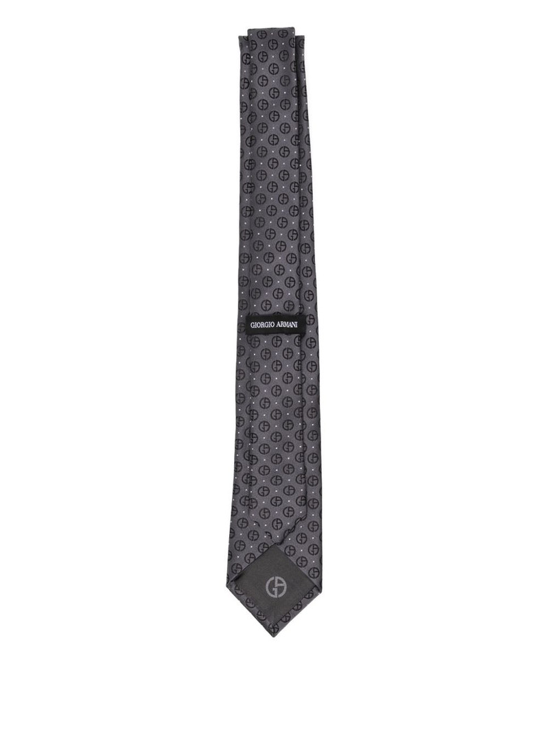 GIORGIO ARMANI monogram silk tie outlook