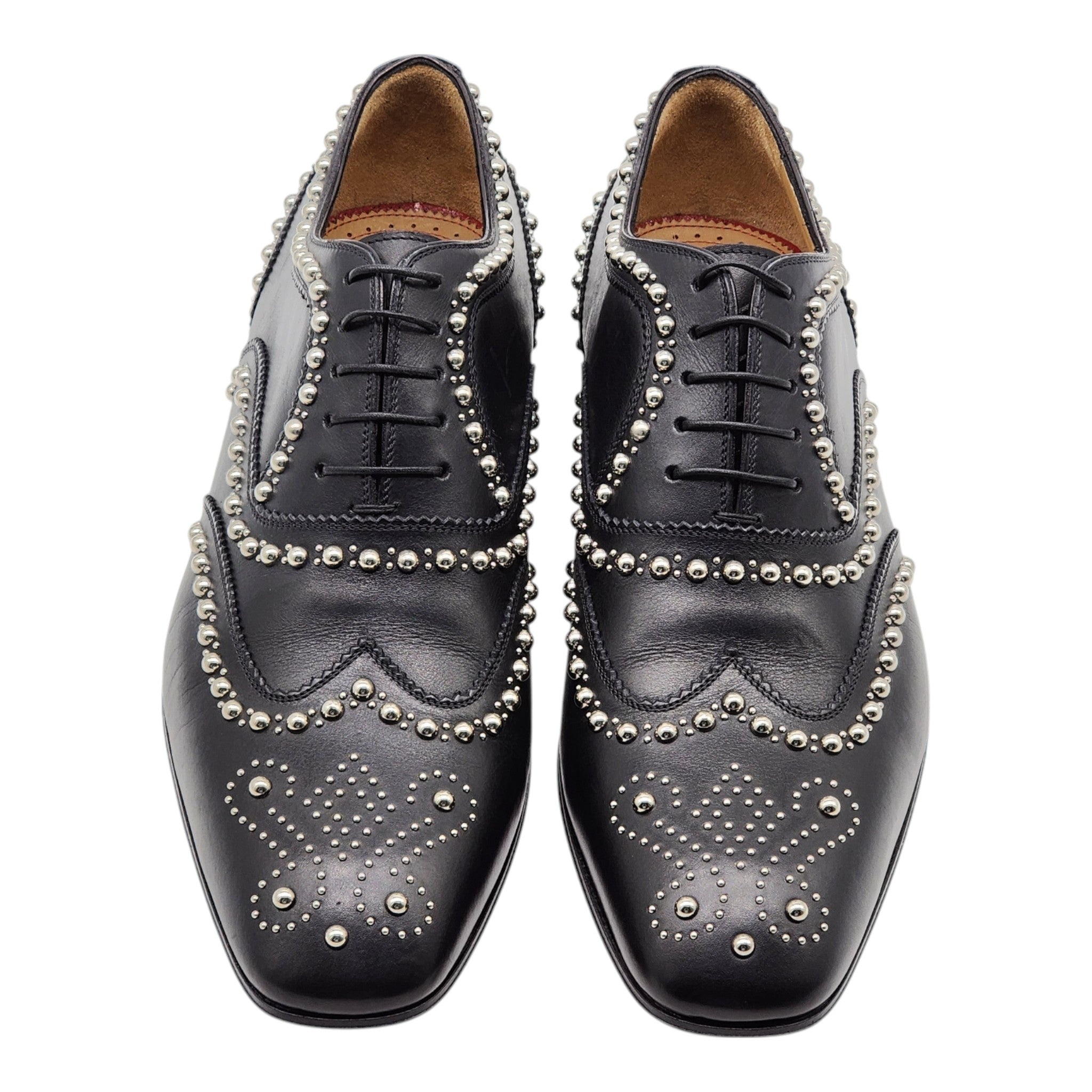 Christian Louboutin Charlie Clou Studded Oxford Shoes - Leather - Black - 42 - 3