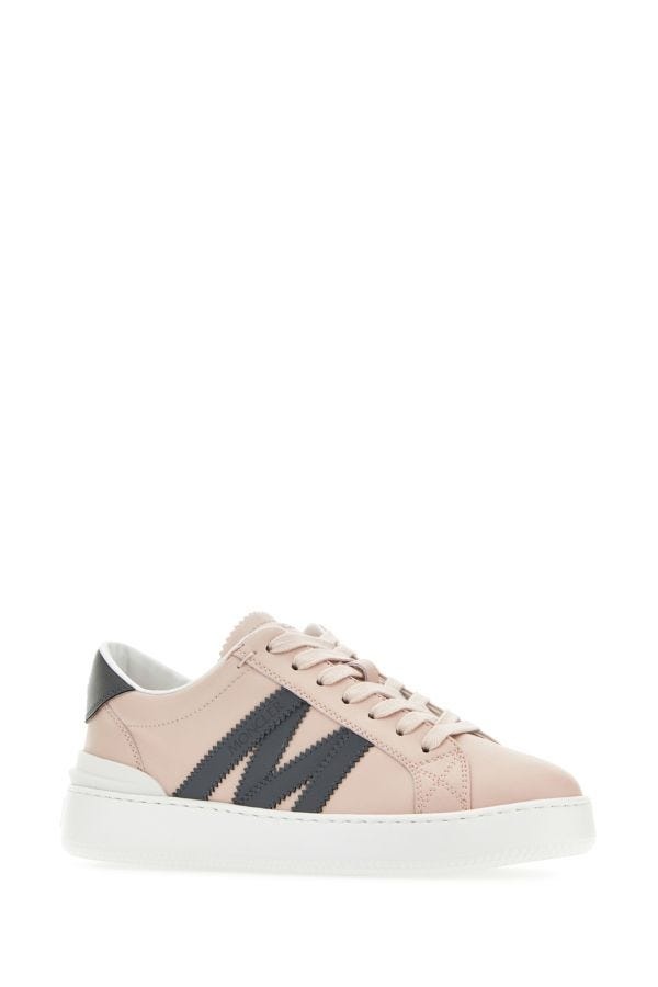 Pastel pink leather Monaco M sneakers - 2