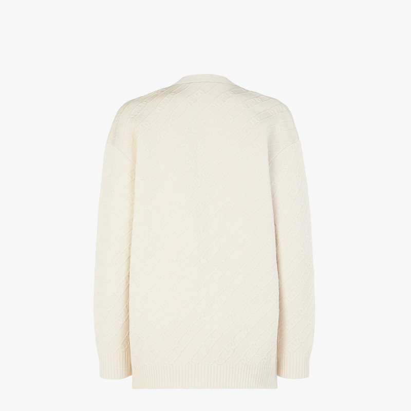 FENDI White viscose cardigan outlook