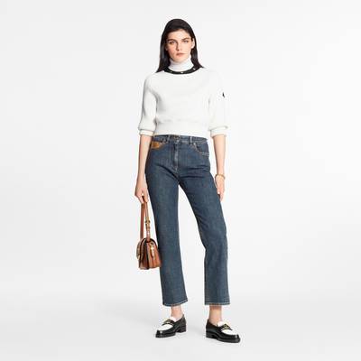 Louis Vuitton Mid-Rise, Straight Classic Jeans In Stretch Indigo Denim outlook