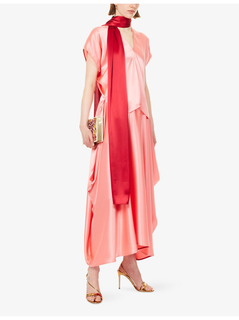 Roksanda Nava Scarf-Neck Satin Top outlook
