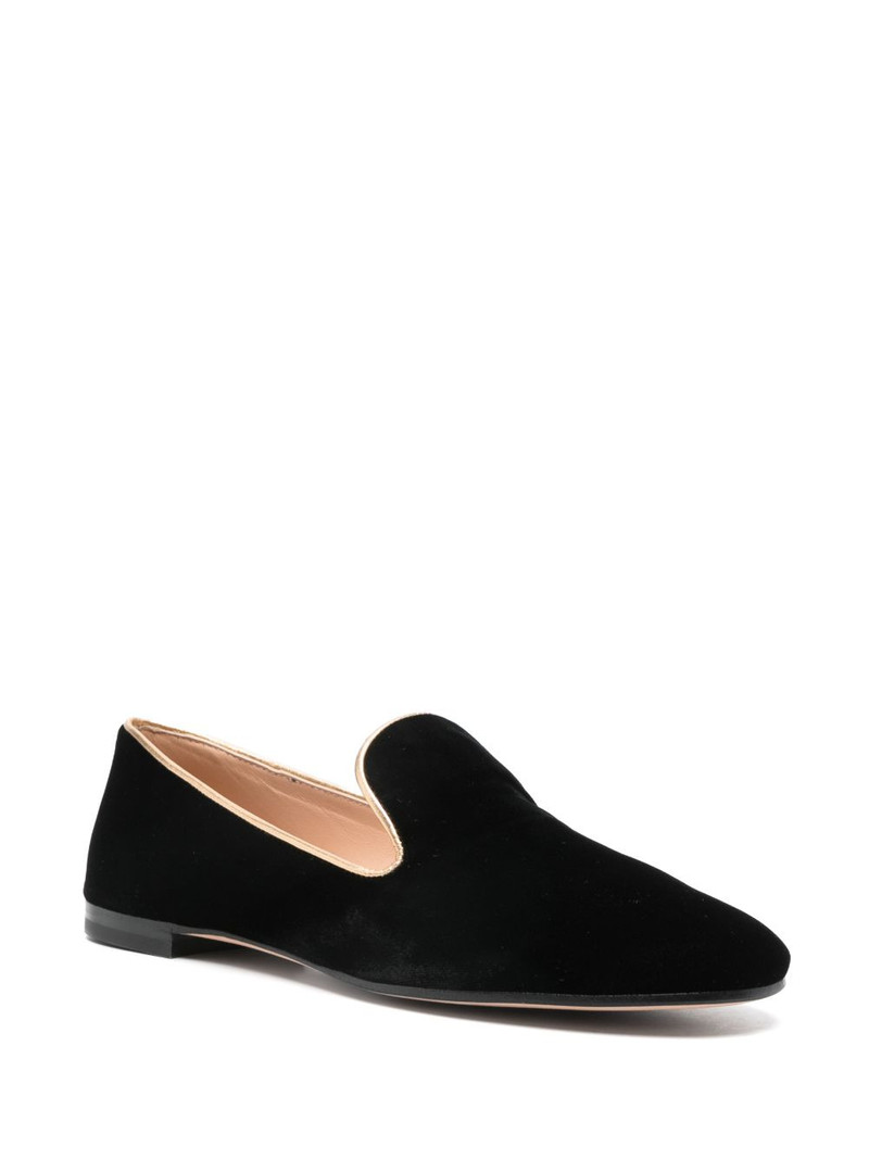 Gianvito Rossi trim calf suede loafers outlook