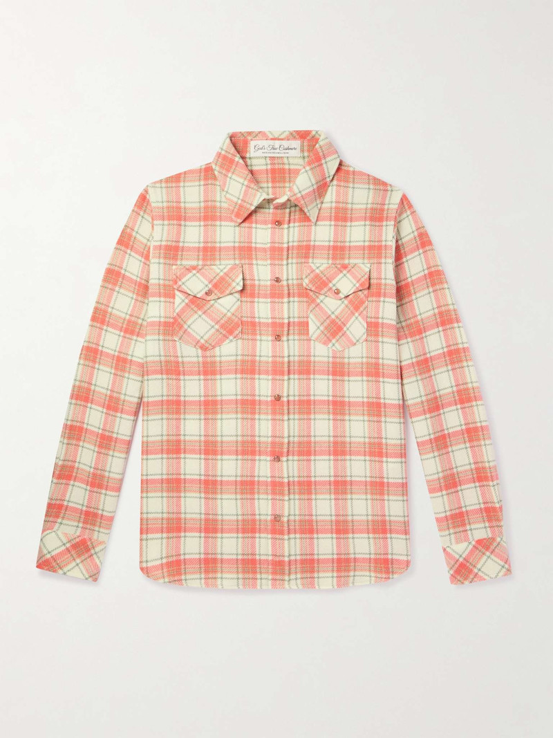 Checked Cashmere Shirt - 1