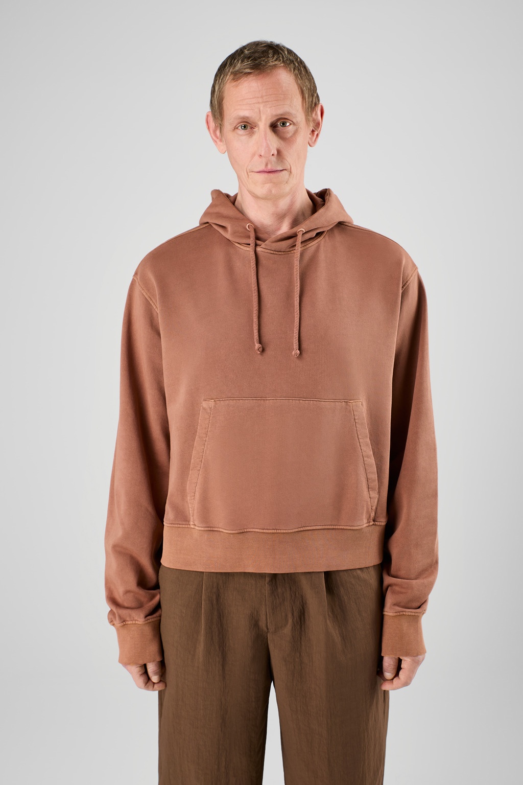 Terracotta Mineral Dye Boxy Hoodie - 2
