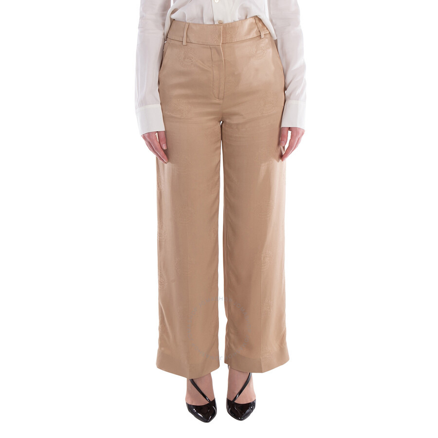 Burberry EKD Wide-Leg Silk Trousers - 3