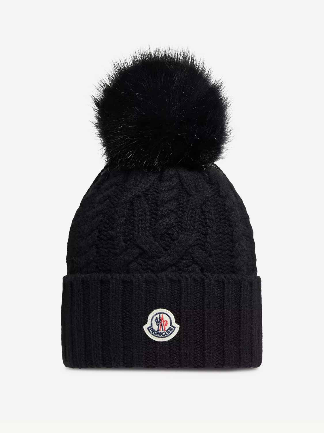 CASHMERE HAT WITH POMPOM - 1