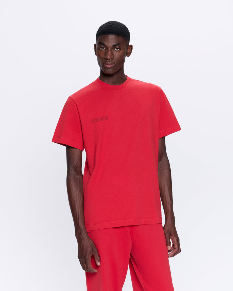 PANGAIA Mens 365 Midweight T-shirt - Red outlook