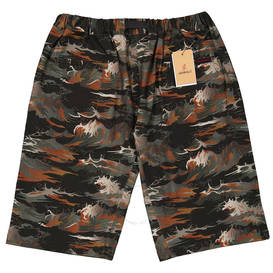 White Mountaineering Men's Graphic-Print Wide-Leg Shorts - 2