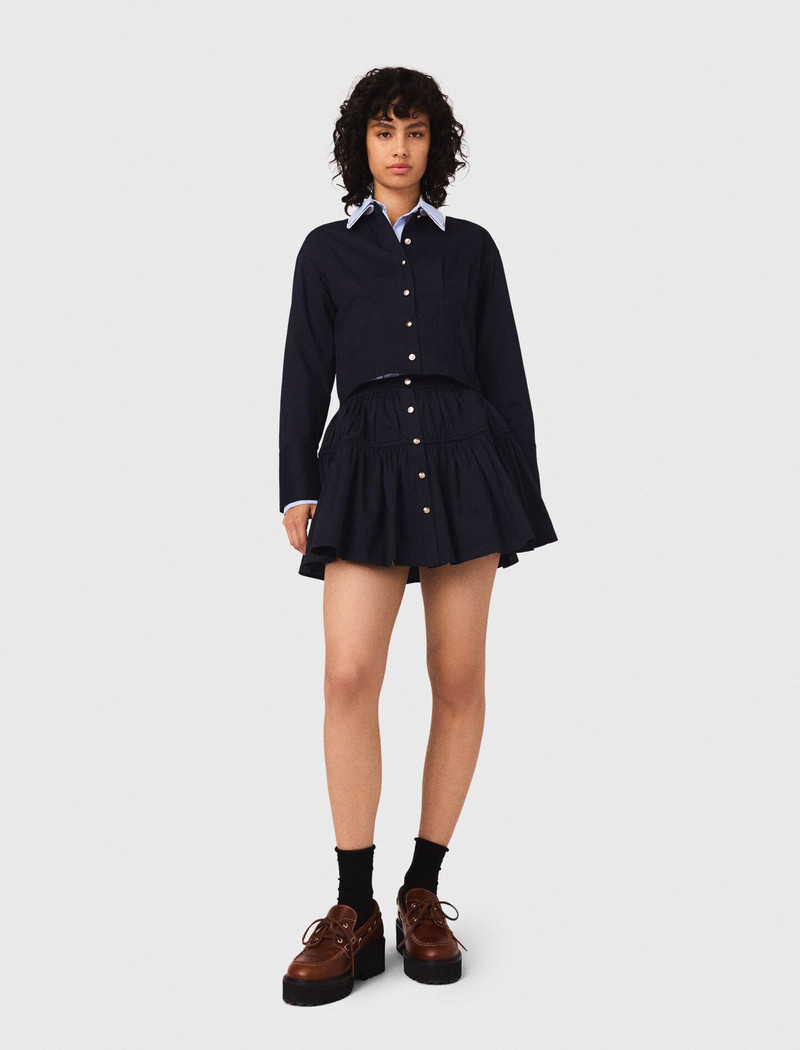 maje Mini elasticated waist skirt outlook