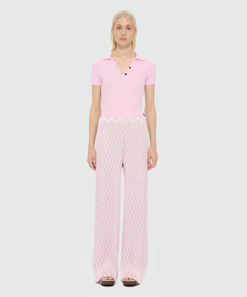 MSGM Multicolor pleated check-print trousers outlook
