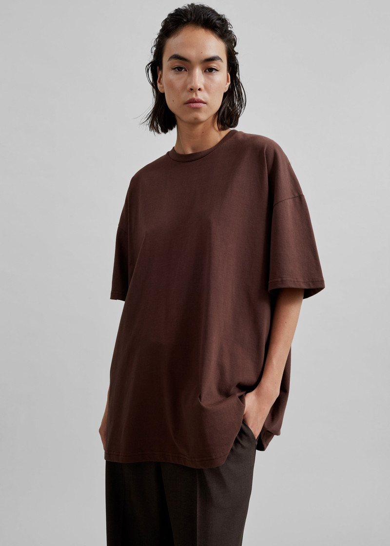Faro Boxy Tee - Brown 7