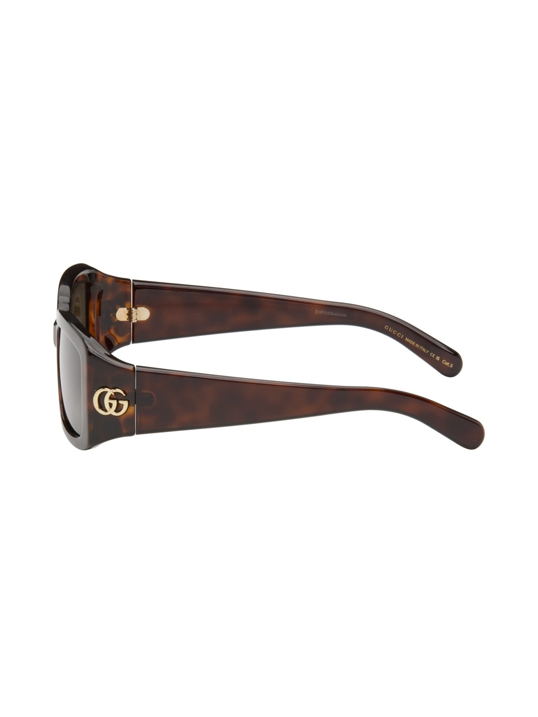 Tortoiseshell Rectangular Sunglasses - 3