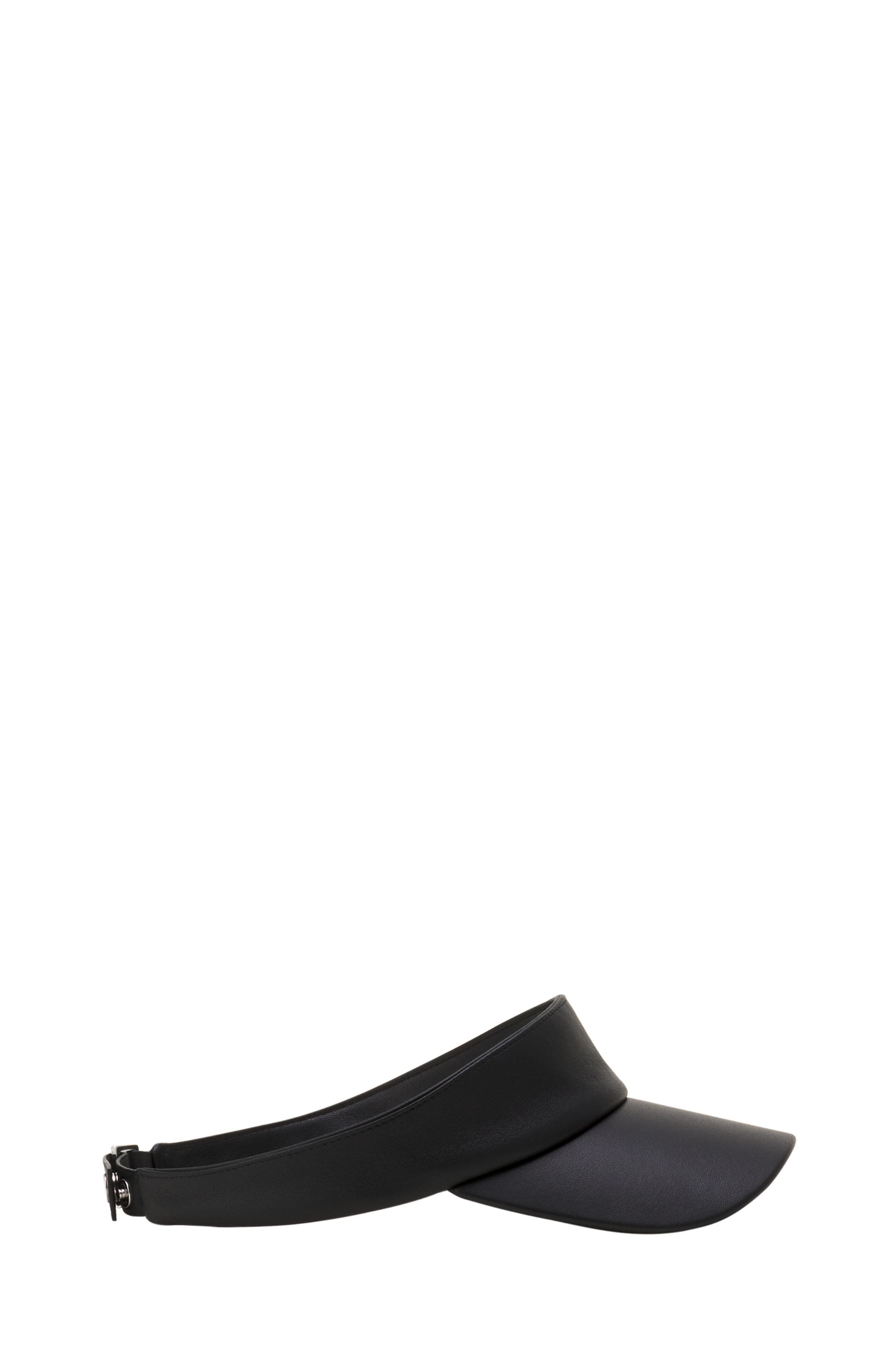 Lanvin Leather Visor in Black at Nordstrom - 2