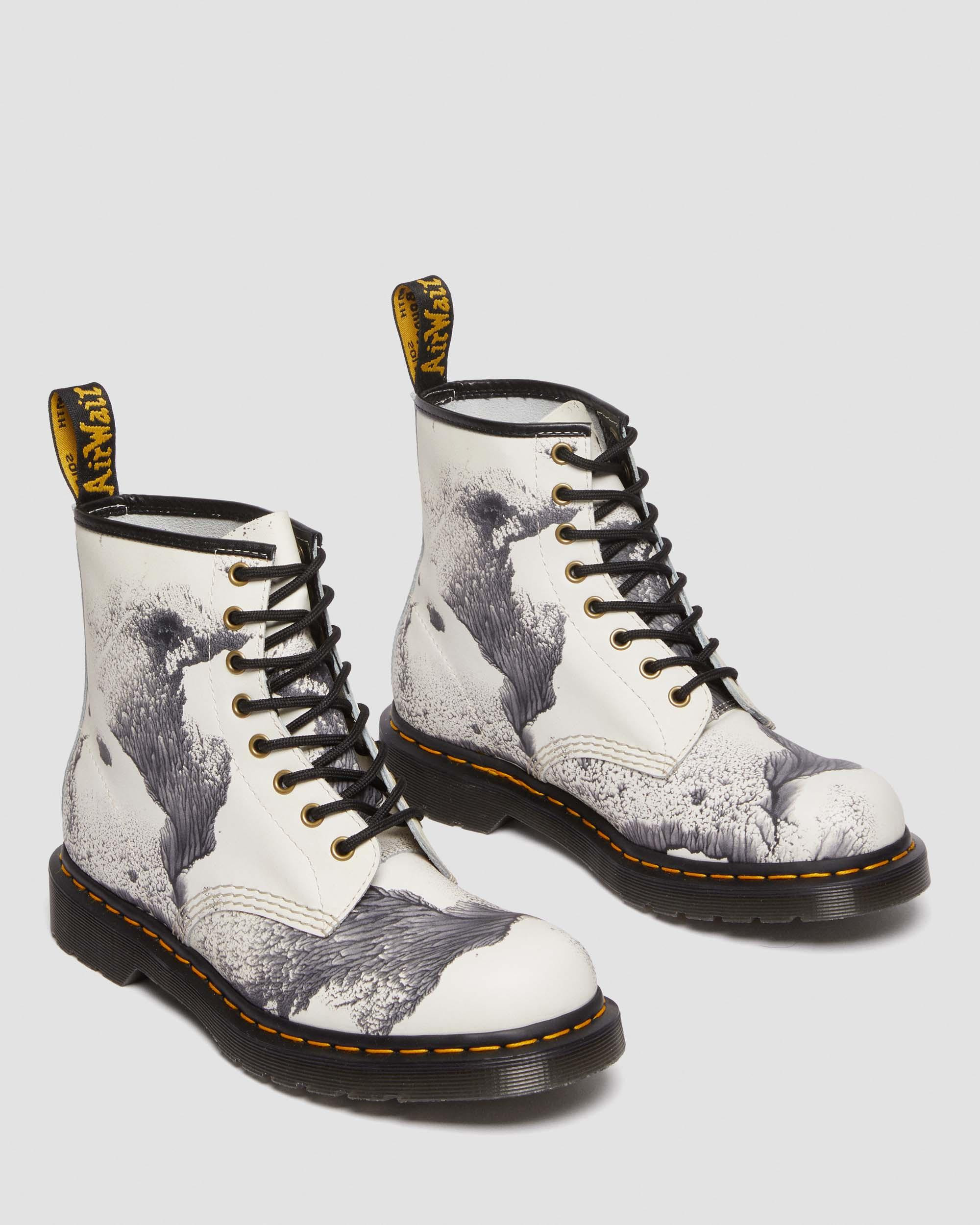 1460 Tate 'Decalcomania' Backhand Leather Lace Up Boots - 8