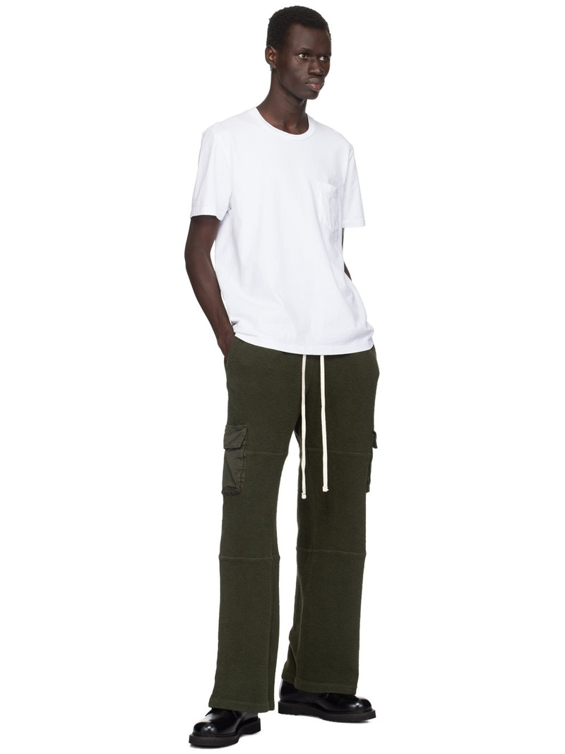 LES TIEN White Heavyweight Classic Pocket T-shirt outlook