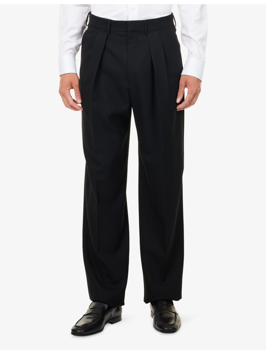 Textured Straight-Leg Wool Trousers - 3