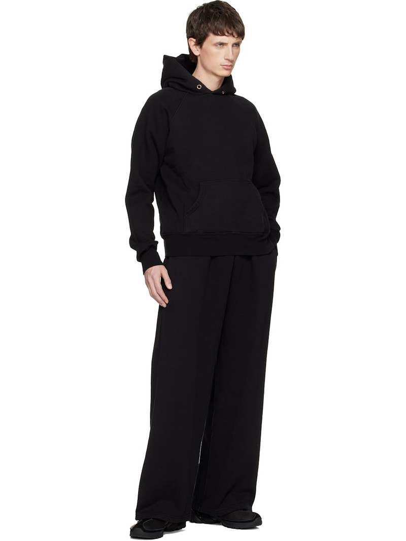 LES TIEN Black Heavyweight Party Sweatpants outlook