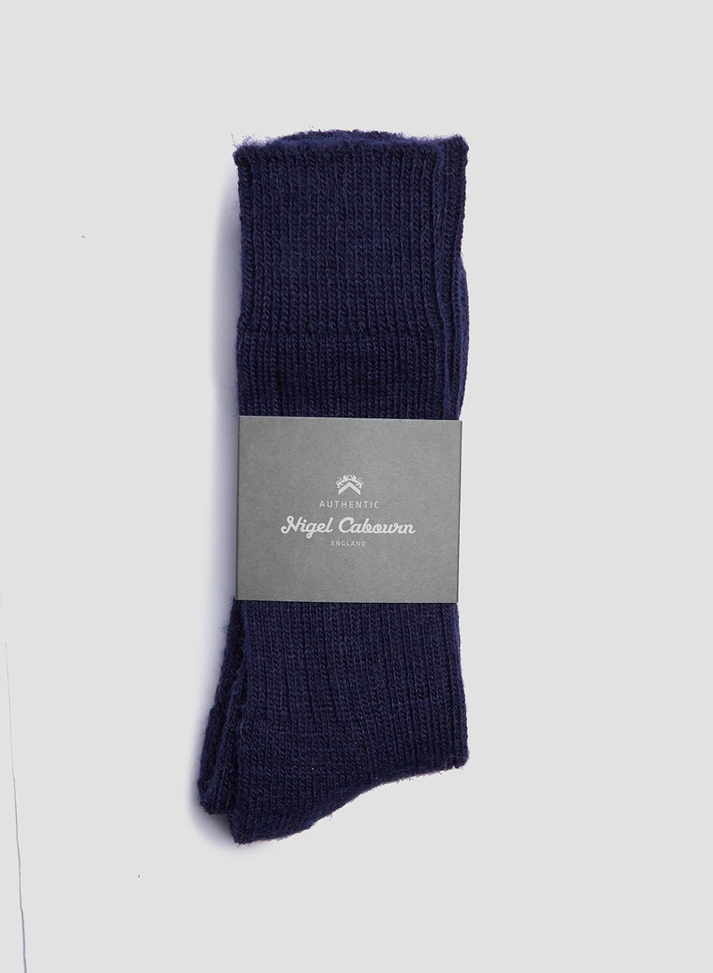 Alpaca Wool Sock in Navy 1