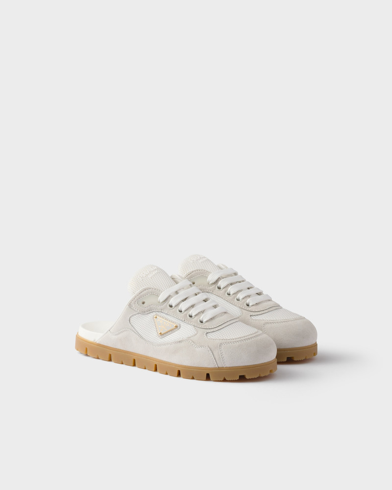 Trail mesh fabric and suede mules 1