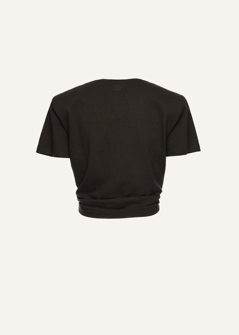 MAGDA BUTRYM Knotted t-shirt in grey outlook