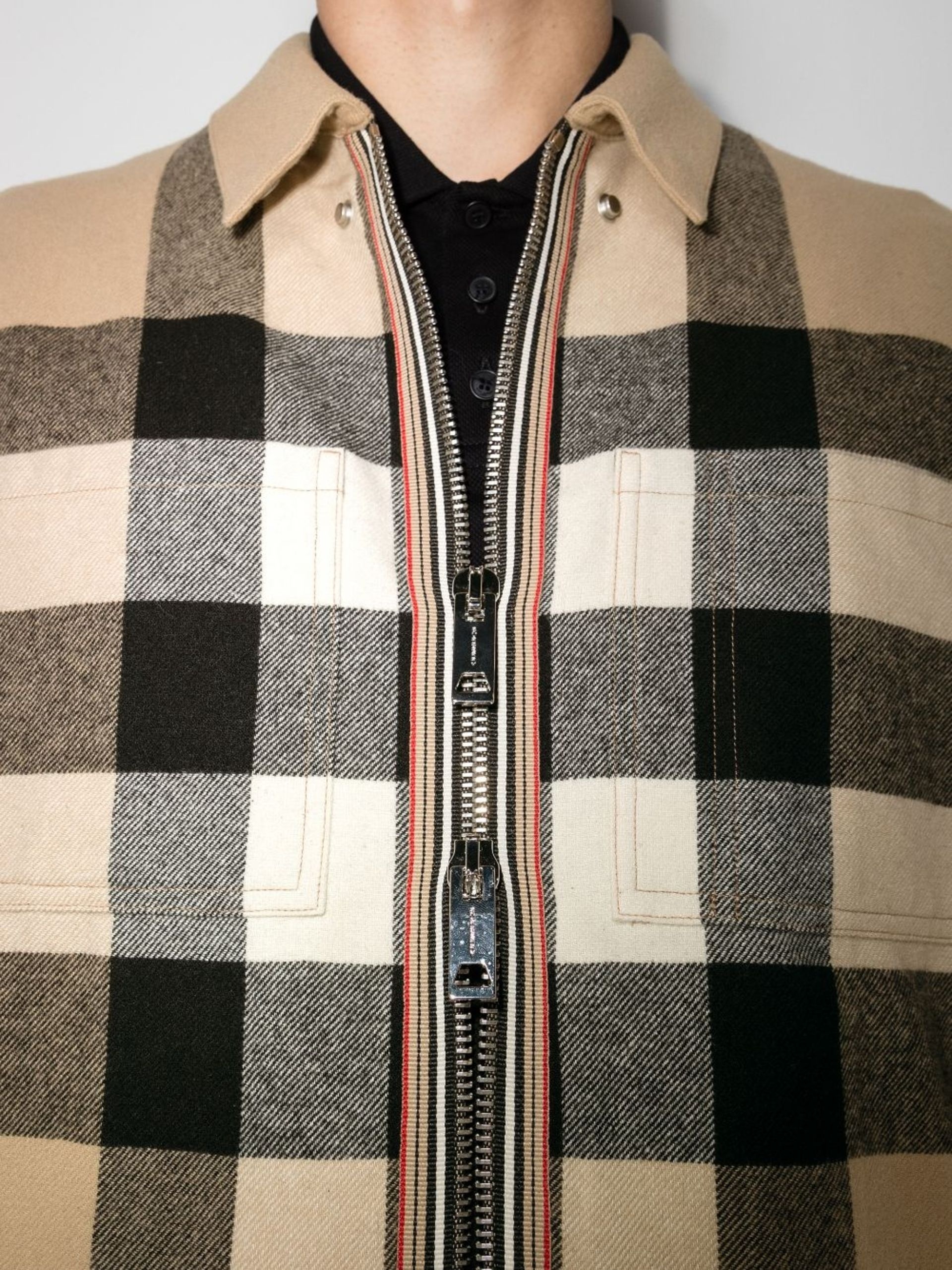 Hague Check wool shirt Jacket - 4