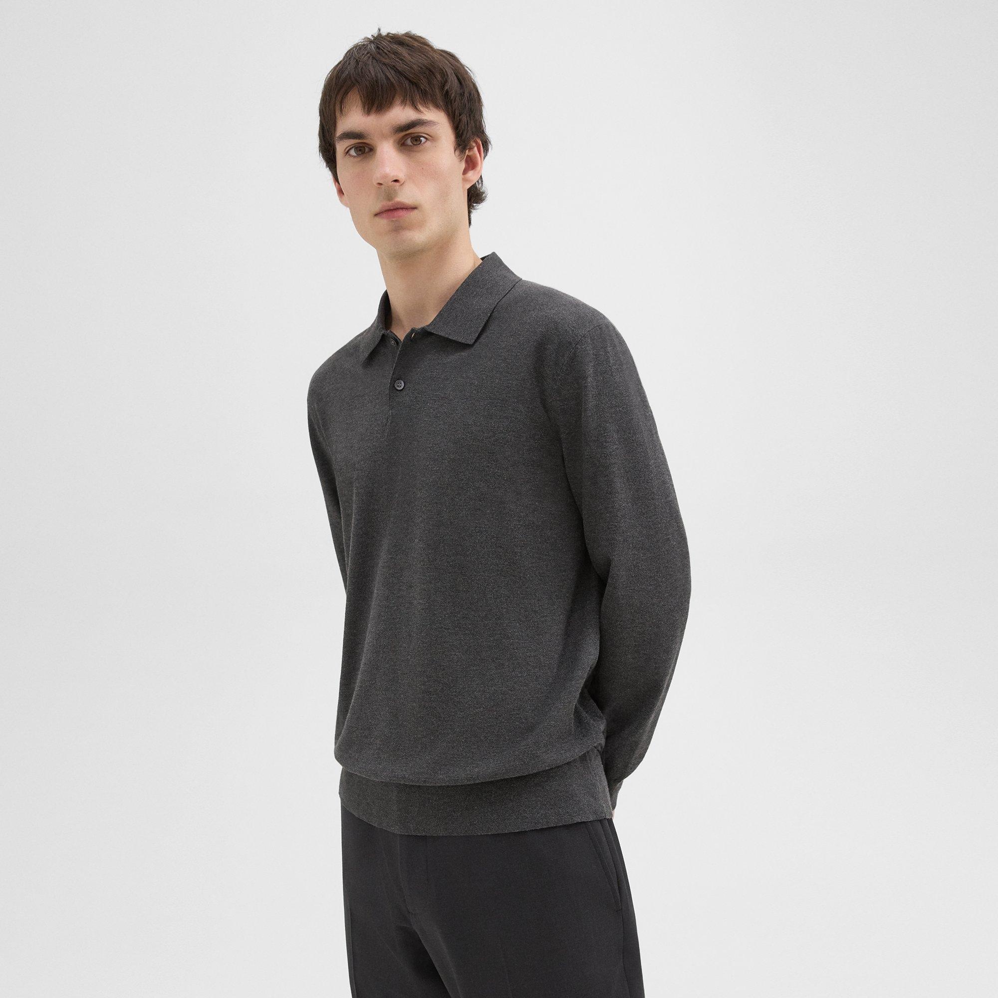 Goris Long-Sleeve Polo Shirt in Light Bilen - 3
