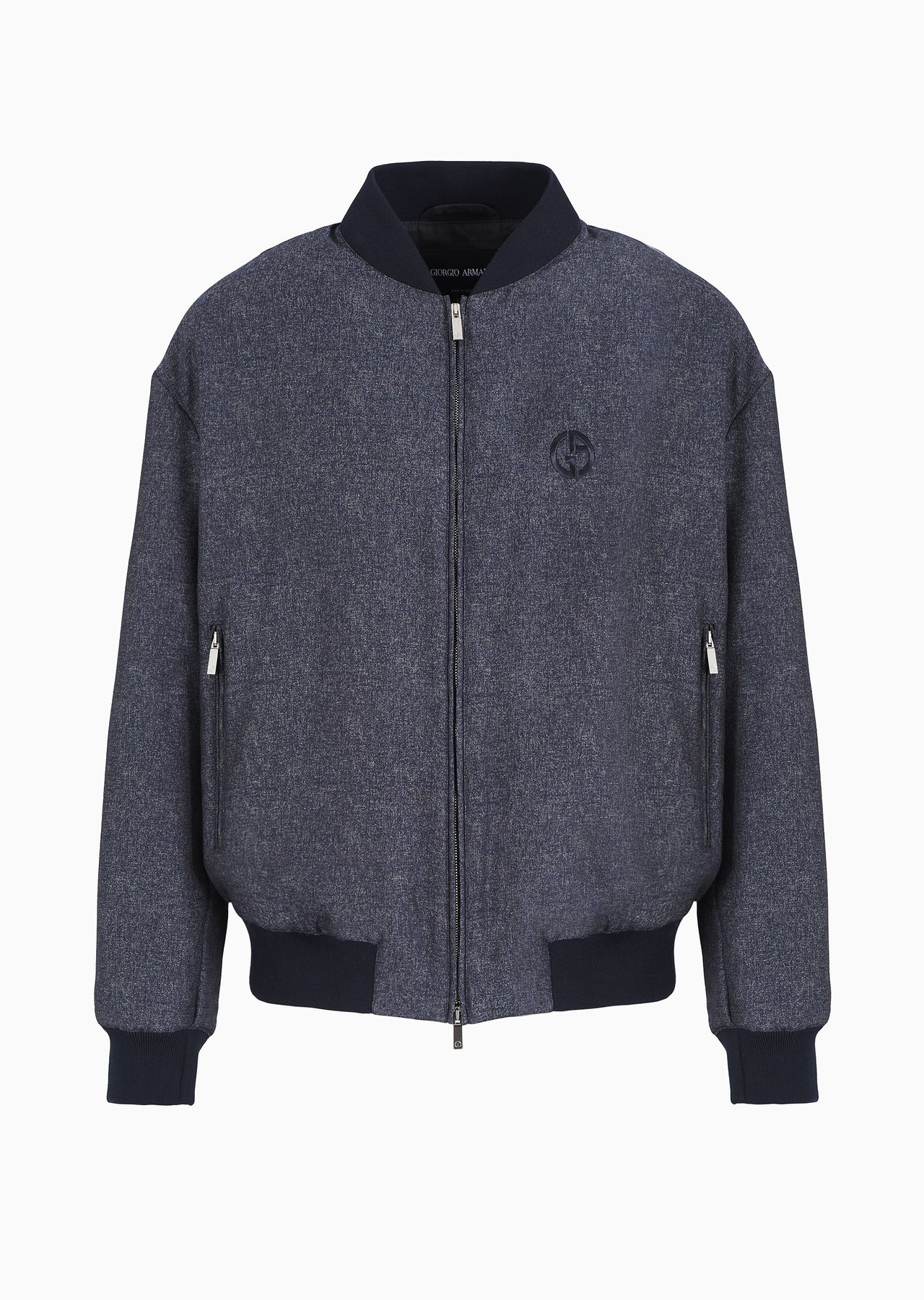Denim Collection blouson in virgin wool, viscose and silk - 1
