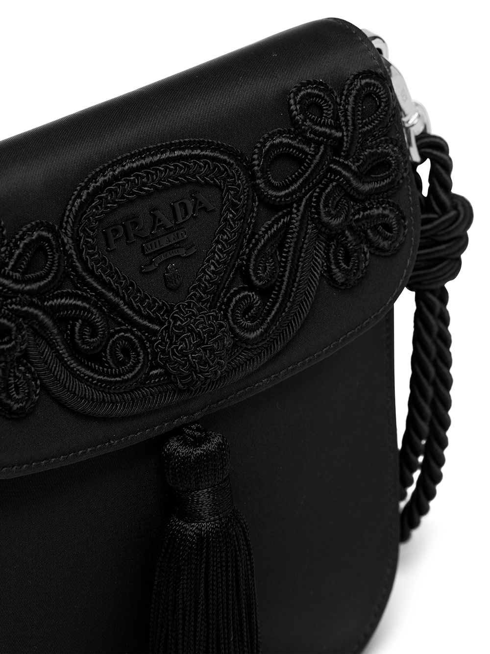 embroidered logo shoulder bag - 4