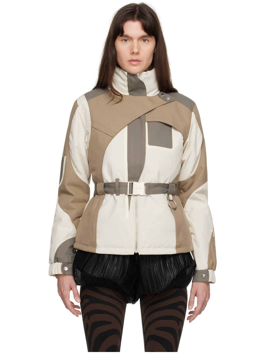 SSENSE Exclusive Beige & Gray Jacket - 1