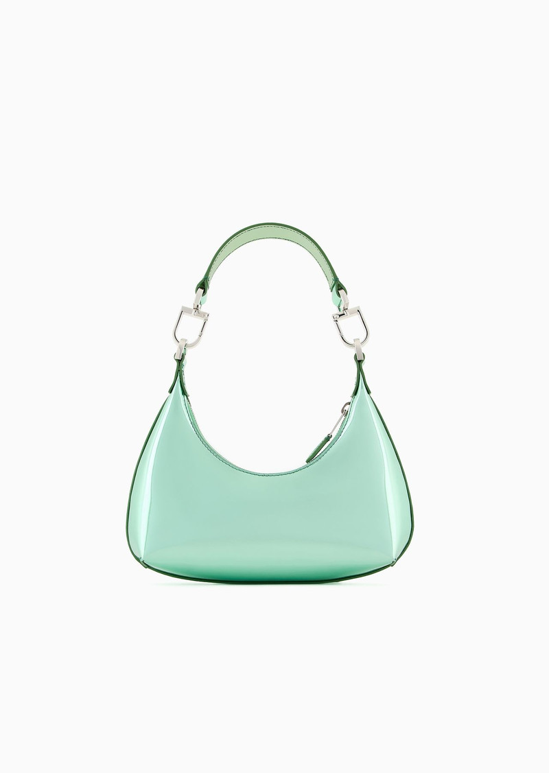 Lamé-leather la Prima mini hobo bag 3