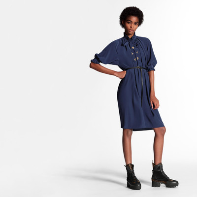 Louis Vuitton Belted Dress With Puffy Sleeves outlook