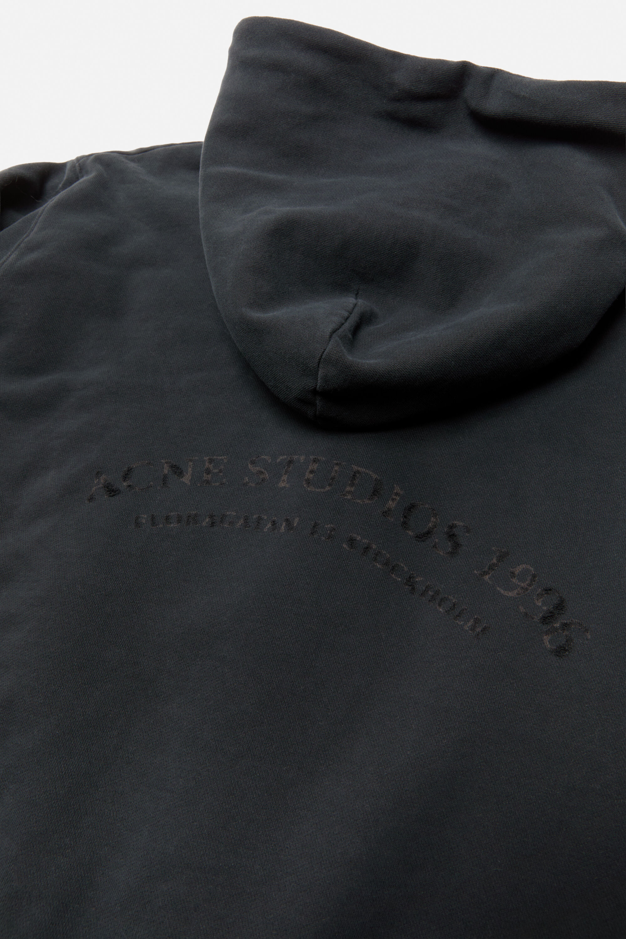 Hooded zipper sweater - Faded black - 4