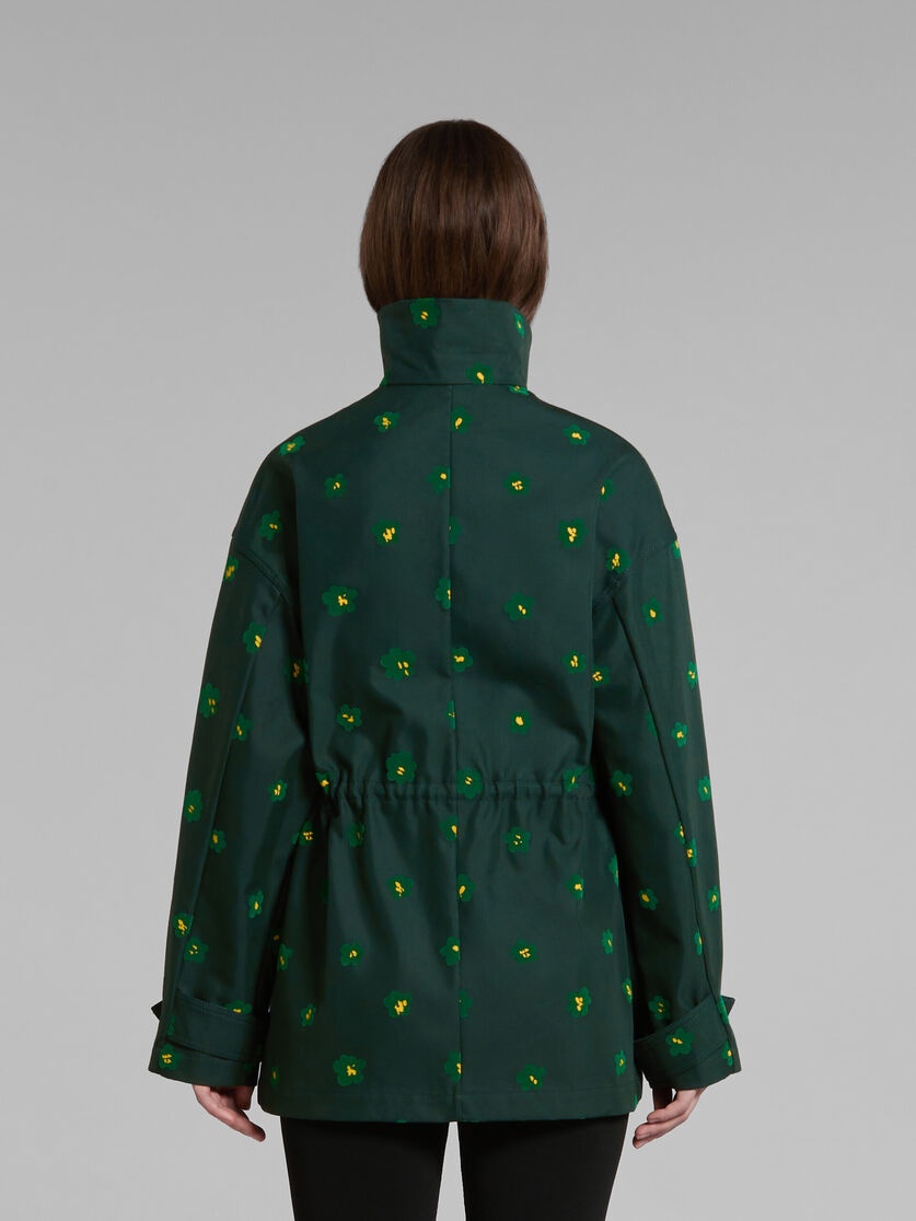 GREEN JACKET WITH DRAFT FLOWER PRINT - 3