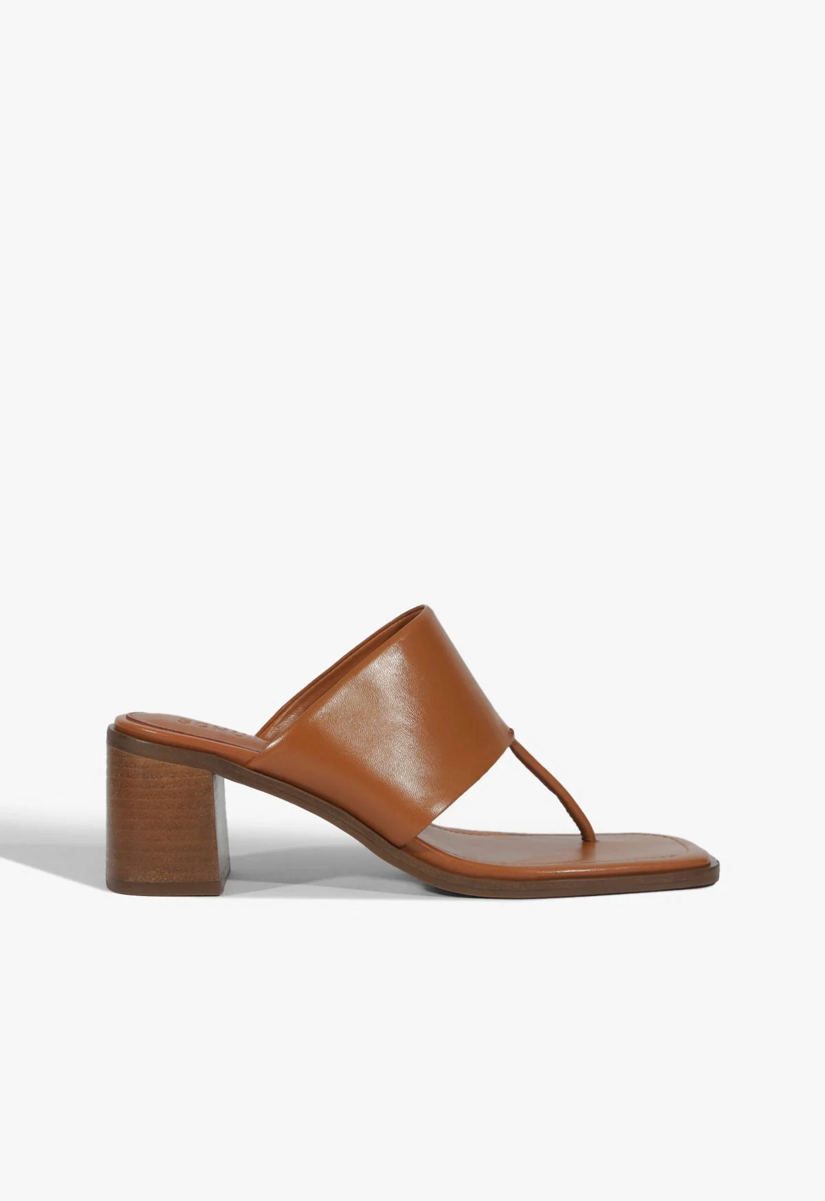Martha Block Leather Sandal - 1