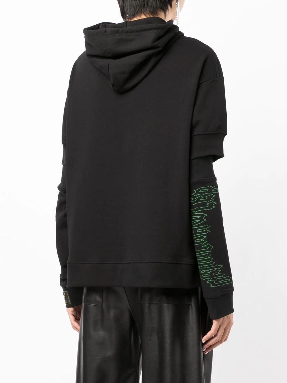 graphic-print detachable-sleeve hoodie - 5