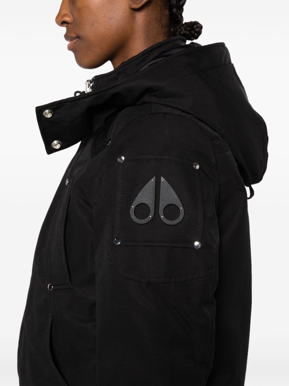 Ballistic high-neck studded hooded jacket - 5