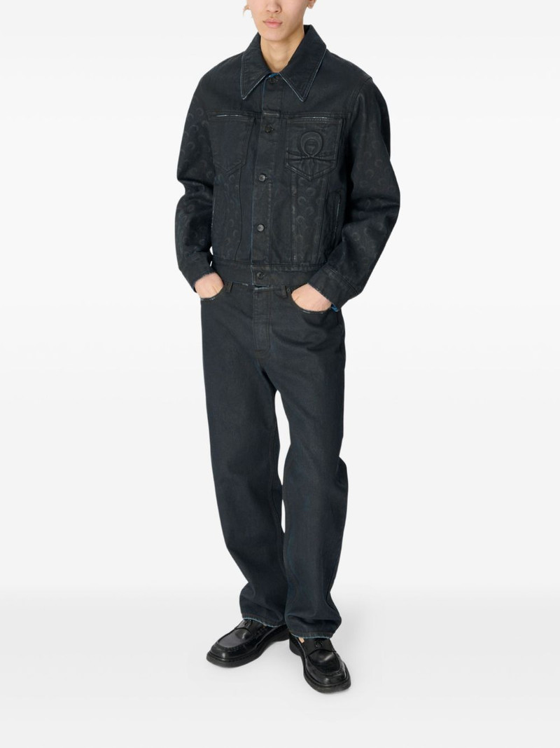Marine Serre Moon waxed denim jacket outlook
