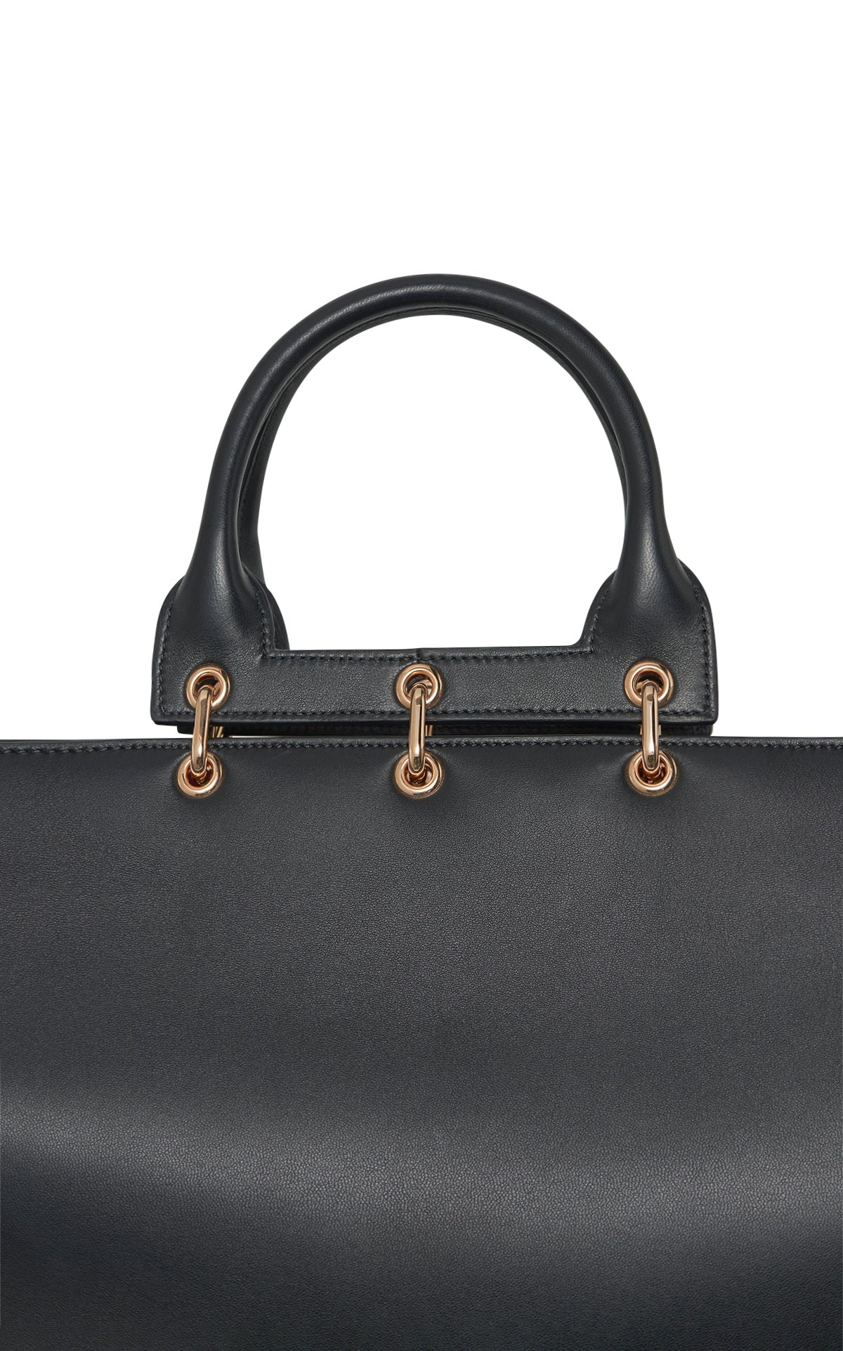 Large Amethyst Bag in Black Nappa Leahter - 4