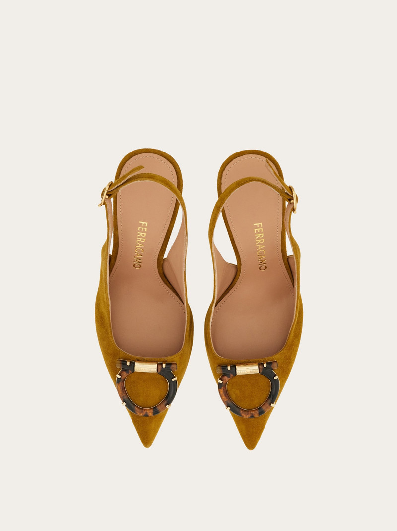 FERRAGAMO Maxi Gancini slingback pump outlook