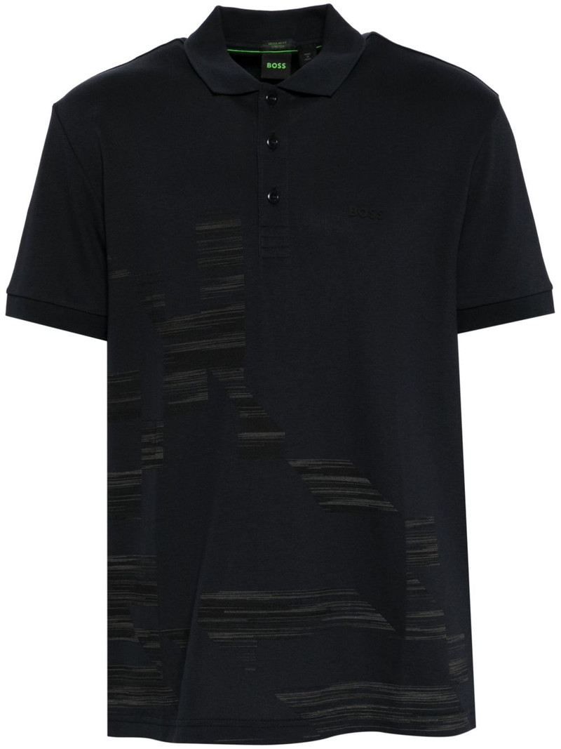 graphic print polo shirt 1