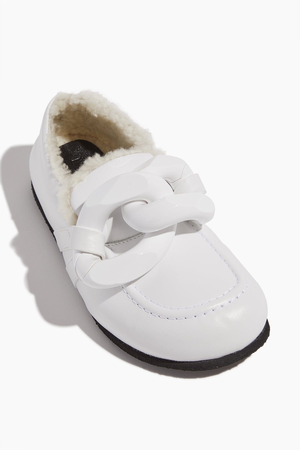 Chain Loafer Close Back in White - 4